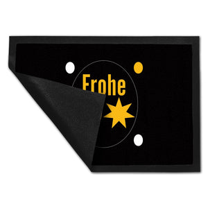 Osterhase Fußmatte in 35x50 cm mit Spruch: Frohe Ostern