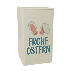 Frohe Ostern Dose 900ml mit niedlichen Hasenohren