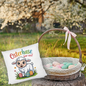 Osterlamm Kissen - Osterhase war aus