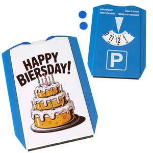 Bierkuchen Happy Biersday Parkscheibe für Biertrinker zum Geburtstag
