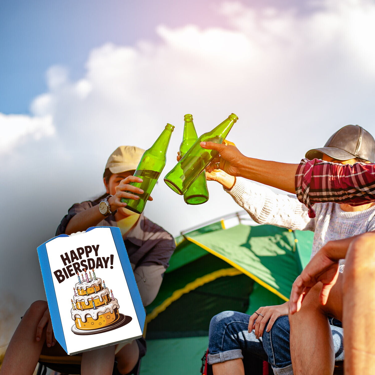 Bierkuchen Happy Biersday Parkscheibe für Biertrinker zum Geburtstag