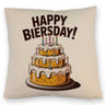 Bierkuchen Happy Biersday Kissen für Biertrinker zum Geburtstag