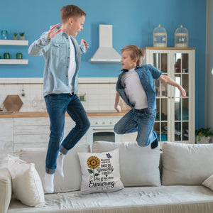 Du bist grossartig Kissen mit Sonnenblume