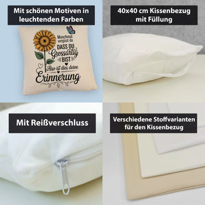 Du bist grossartig Kissen mit Sonnenblume