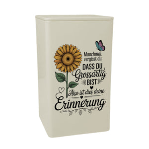 Du bist grossartig Dose 900ml mit Sonnenblume