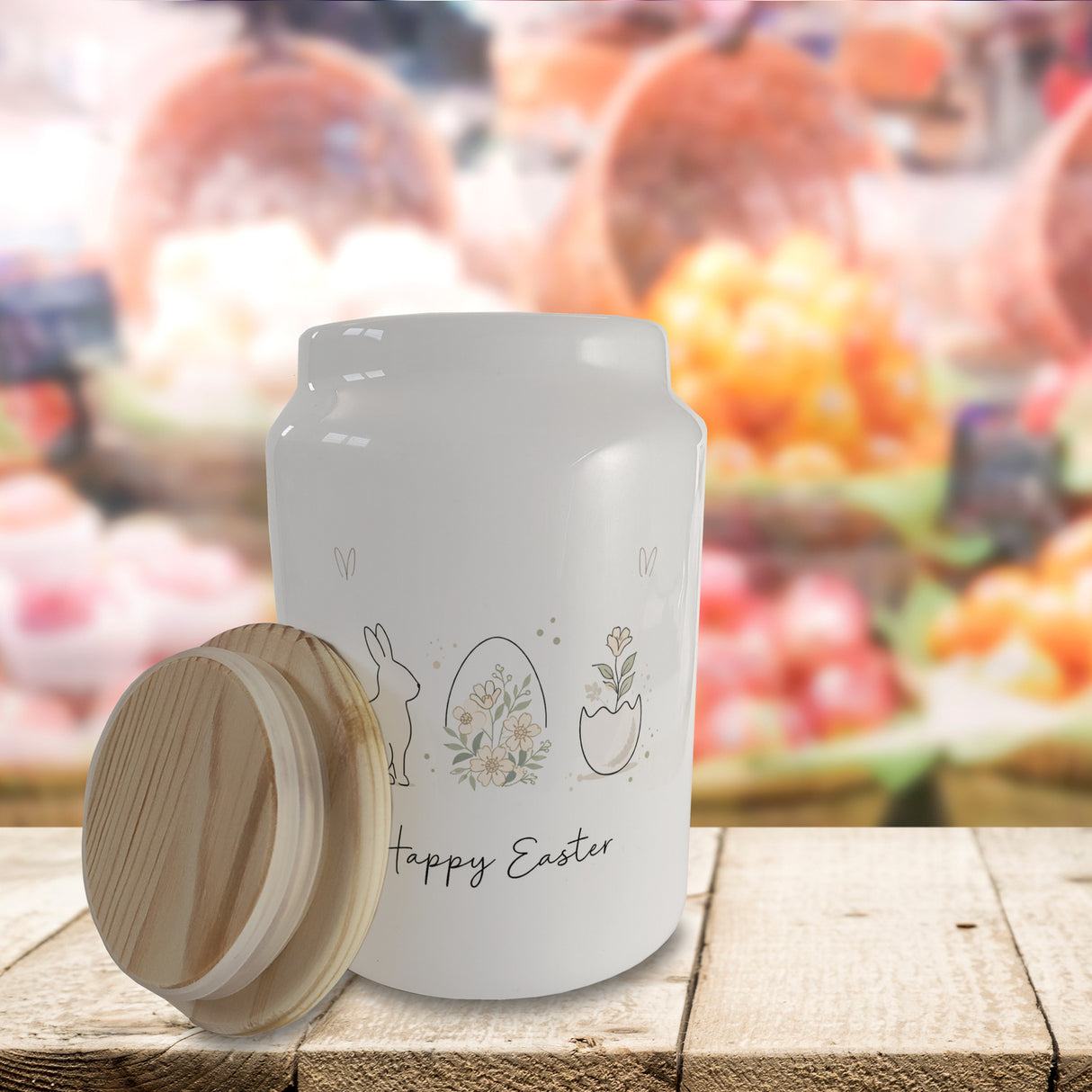 Happy Easter Keksdose mit Hase Ei Design