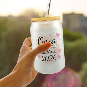 Rosa Herzen Oma Trinkglas mit Bambusdeckel Oma loading... 2026