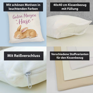 Schlafender Hase Guten Morgen Kissen