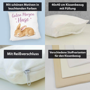 Schlafender Hase Guten Morgen Kissen