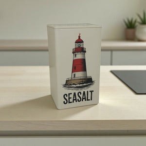 Retro-Leuchtturm SEASALT Dose 900ml für Meersalz