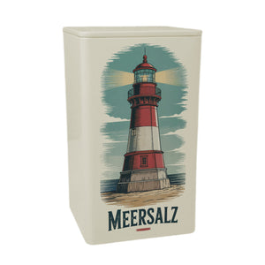 Meersalz Vintage Dose 900ml mit Leuchtturm für Küstenliebhaber