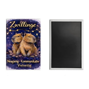 Zwilling Sternzeichen Cabybara Souvenir Magnet für Astrologie Fans