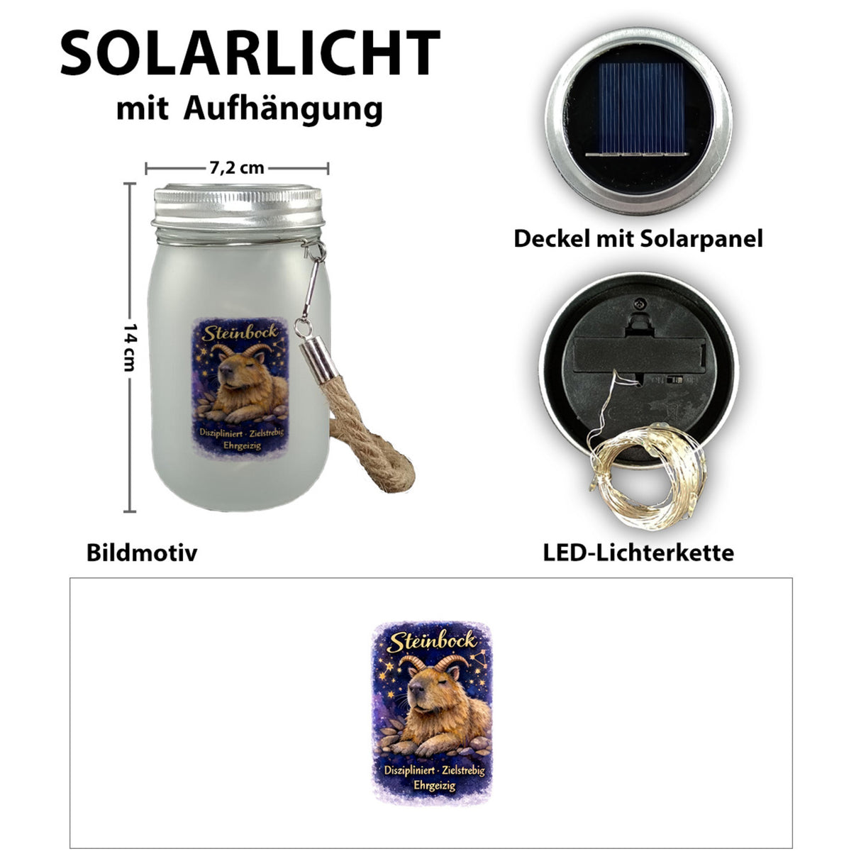 Steinbock Sternzeichen Cabybara Magnet für Astrologie Fans