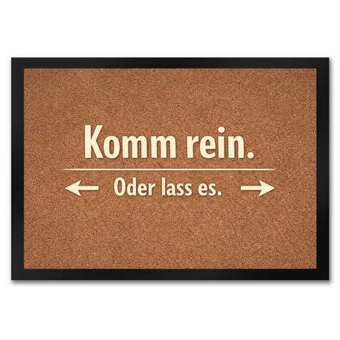 Kork-Effekt Komm rein Oder lass es Fußmatte in 35x50 cm