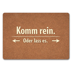 Kork-Effekt Komm rein Oder lass es Fußmatte in 35x50 cm ohne Rand