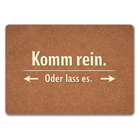 Kork-Effekt Komm rein Oder lass es Fußmatte in 35x50 cm ohne Rand