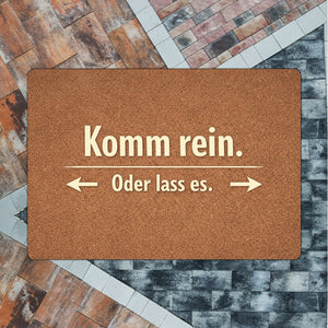 Kork-Effekt Komm rein Oder lass es Fußmatte in 35x50 cm ohne Rand