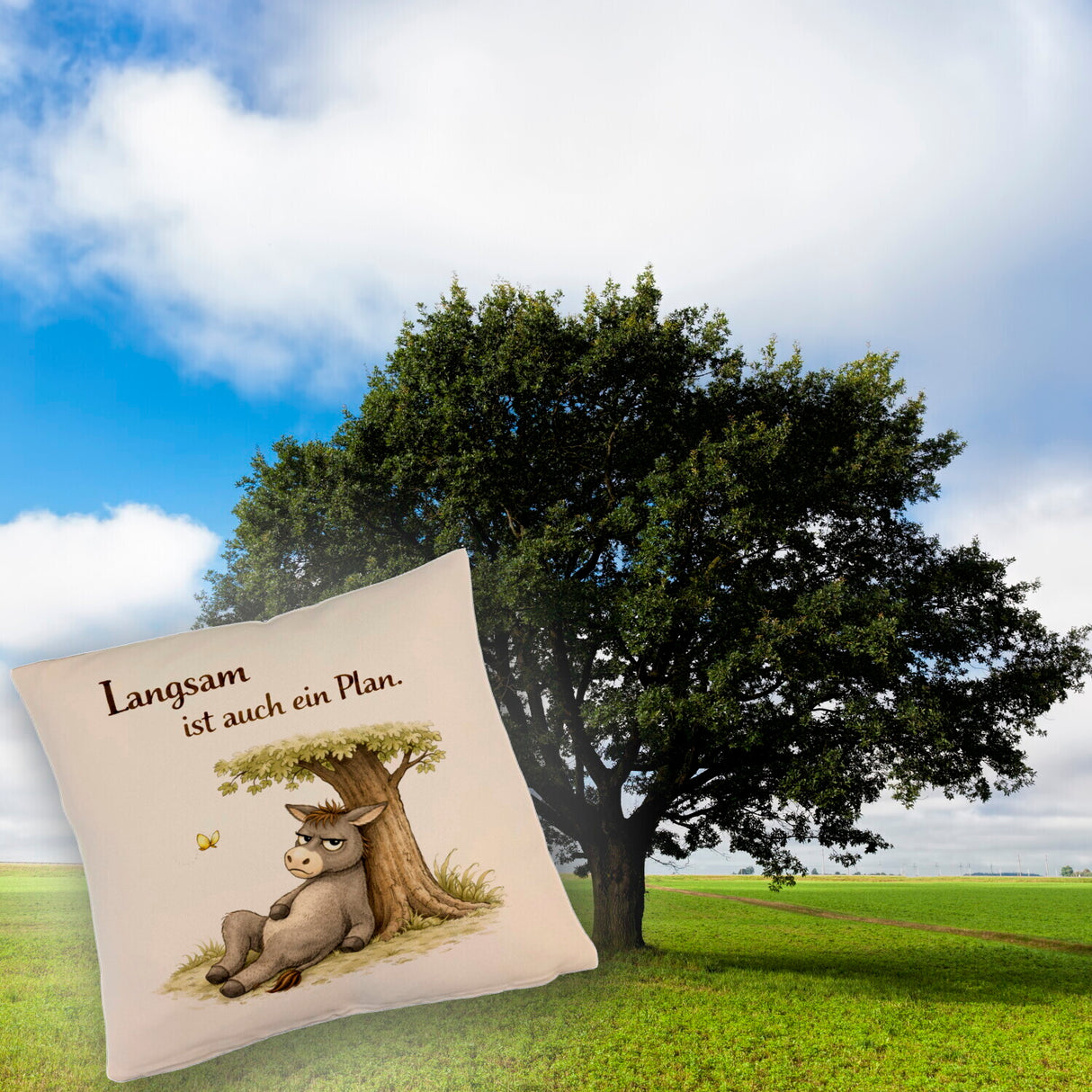 Eddi Esel Unter Baum Kissen Langsam ist auch ein Plan
