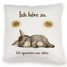Eddi Esel Ich höre zu Ich ignoriere nur aktiv Kissen für Morgenmuffel