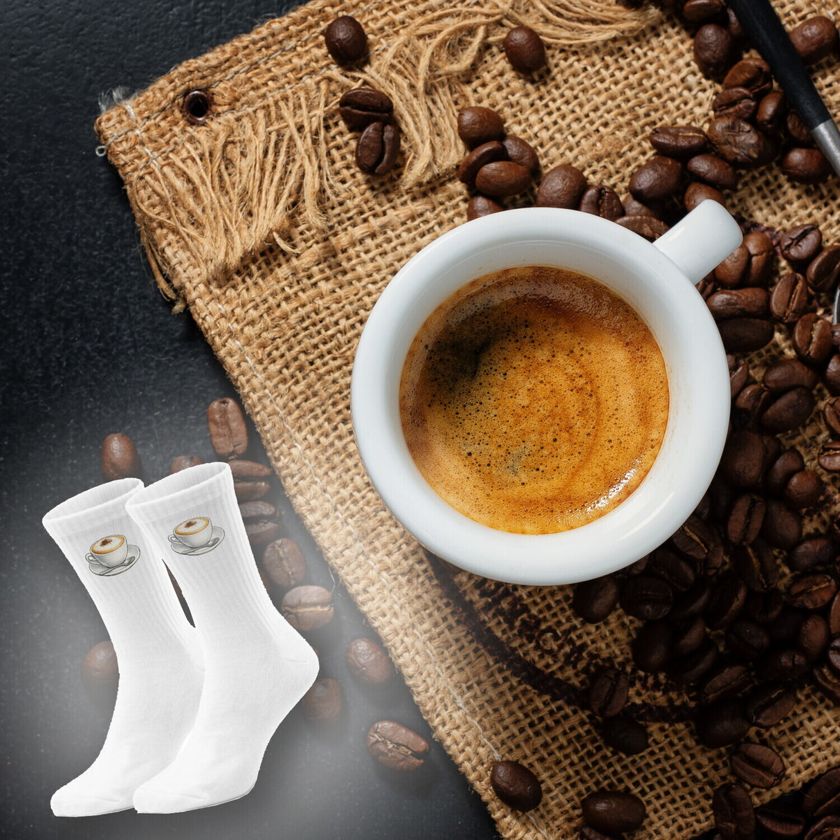 epicsocks Kaffeegenuss Cappuccino Socken in 37-41 im Paar