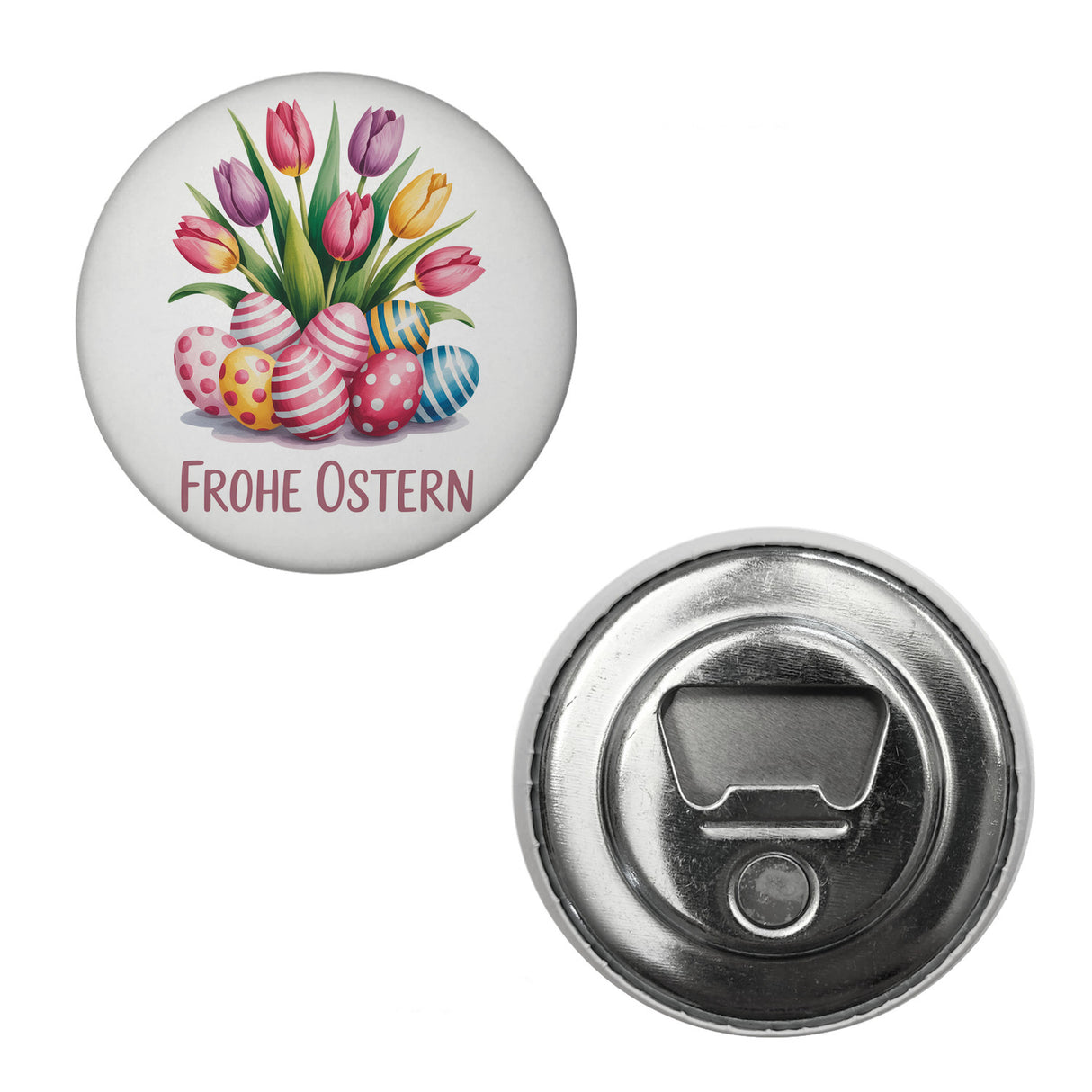 Tulpen und Ostereier Frohe Ostern Magnet