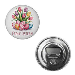 Tulpen und Ostereier Frohe Ostern Magnet