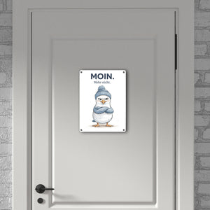 Manfred die Möwe Moin mehr nicht Metallschild in 15x20 cm für Küstenfans