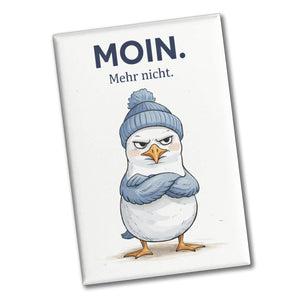 Manfred die Möwe Moin mehr nicht Souvenir Magnet für Küstenfans