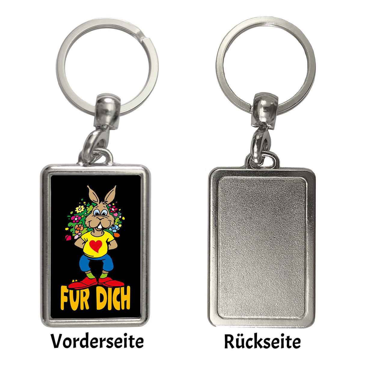 Osterhase Schlüsselanhänger mit Spruch: für dich
