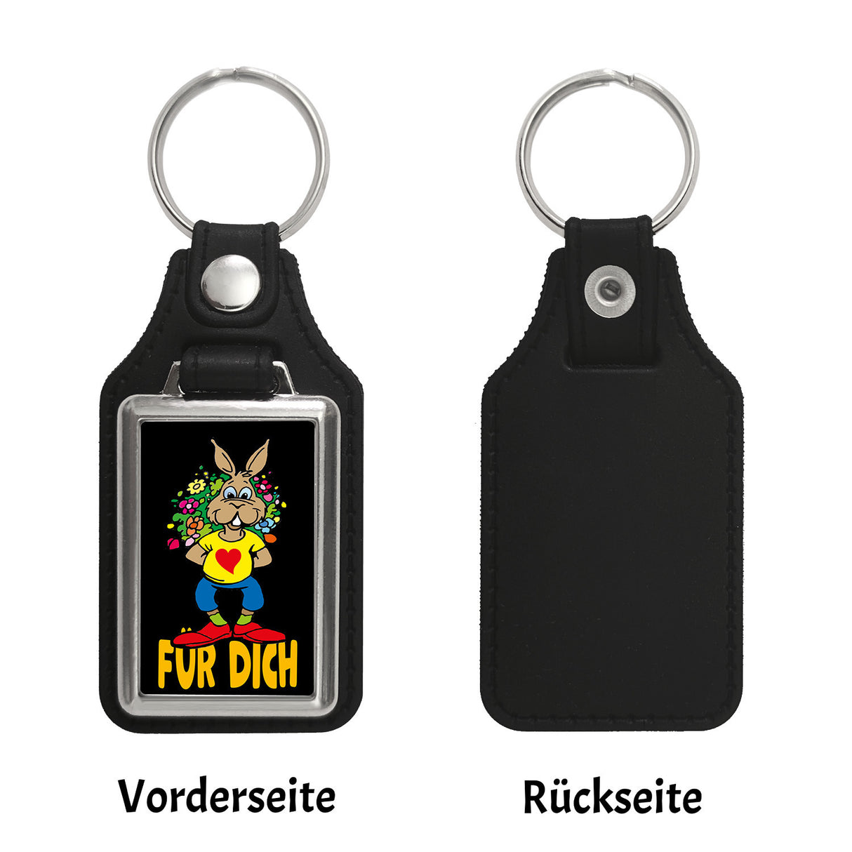 Osterhase Schlüsselanhänger mit Spruch: für dich