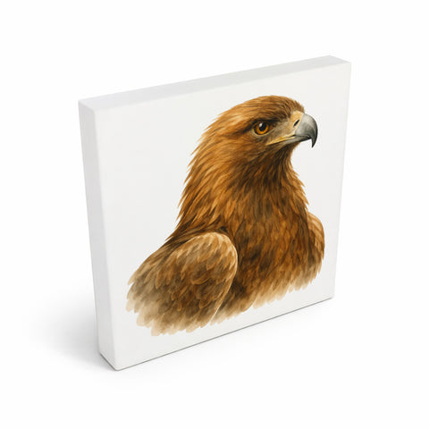 Luft Könige Adler Porträt Holzbild in 10x10 cm zum Stellen oder Aufhängen