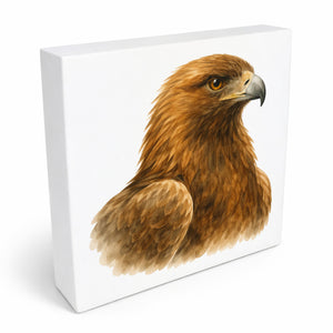 Luft Könige Adler Porträt Holzbild in 10x10 cm zum Stellen oder Aufhängen