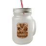 Big 5 Afrika Trinkglas mit Bambusdeckel mit Tiermotiven