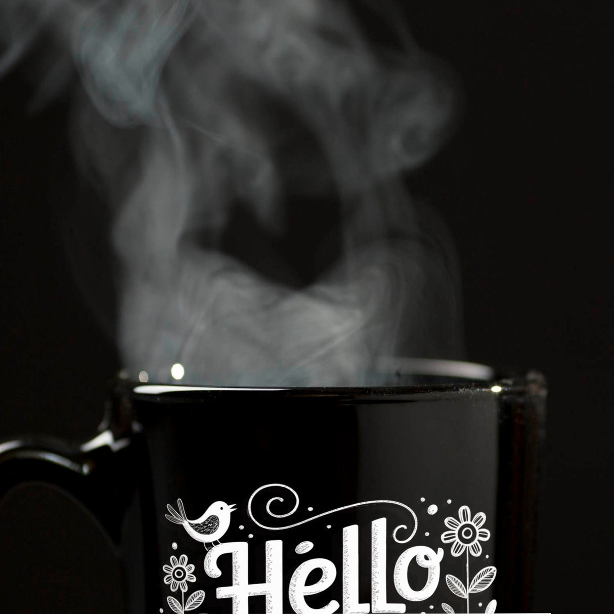Hello spring Tasse Frühlingsmotiv Vintage Design