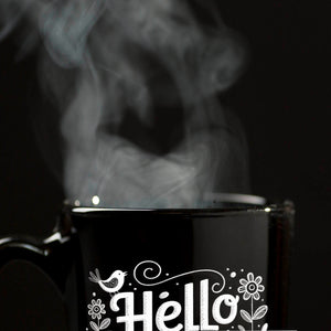 Hello spring Tasse Frühlingsmotiv Vintage Design