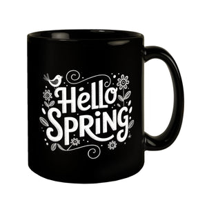 Hello spring Tasse Frühlingsmotiv Vintage Design
