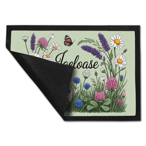Igel auf Wildblumen Igeloase Fußmatte in 35x50 cm Gartendeko