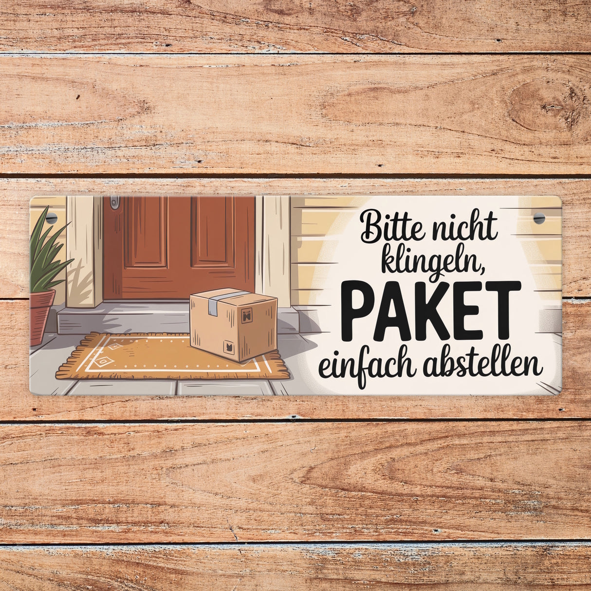 Bitte nicht klingeln Paket einfach abstellen Metallschild