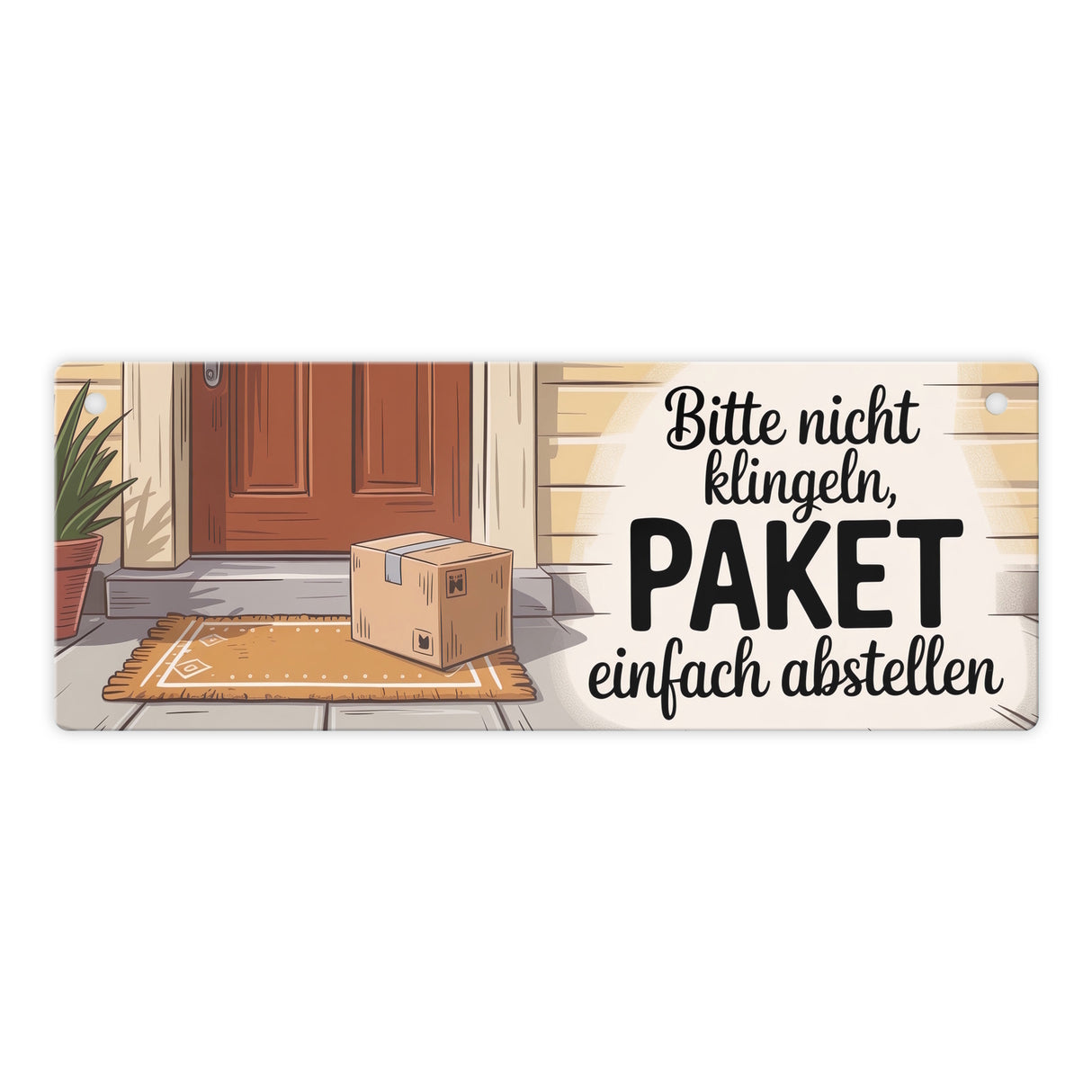 Bitte nicht klingeln Paket einfach abstellen Metallschild