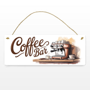 Coffee Bar Espressomaschine Metallschild Dekoration