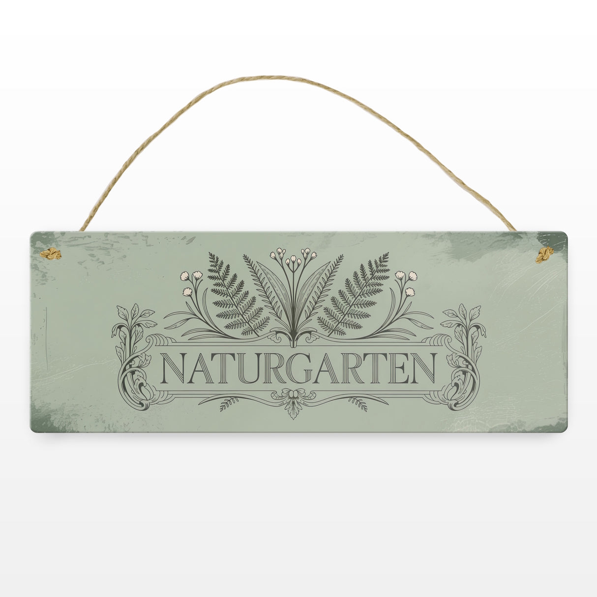 Naturgarten Botanischer Garten Metallschild Vintage