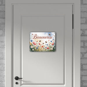 Wildblumenwiese BienenwieseMetallschild in 15x20 cm Garten