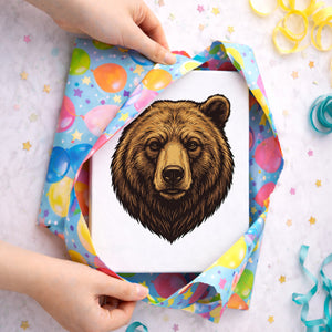 Braunbär Holzbild in 20x15 cm zum Stellen oder Aufhängen für Naturliebhaber