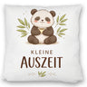 Panda mit Bambusblätter Kleine Auszeit Kissen für Pandafans