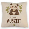 Panda mit Bambusblätter Kleine Auszeit Kissen für Pandafans