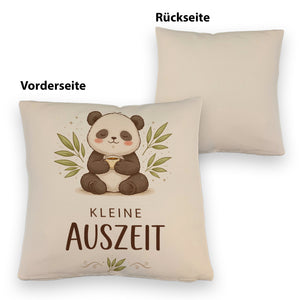 Panda mit Bambusblätter Kleine Auszeit Kissen für Pandafans