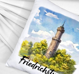 Friedrichsturm Freudenstadt Aquarell Kissen