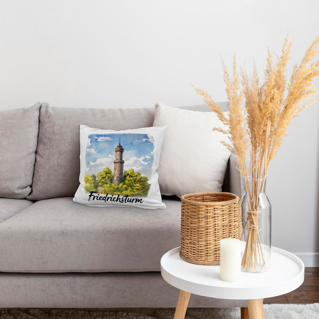 Friedrichsturm Freudenstadt Aquarell Kissen