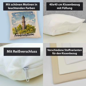 Friedrichsturm Freudenstadt Aquarell Kissen