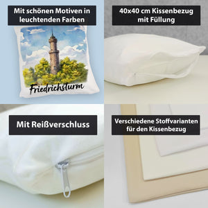 Friedrichsturm Freudenstadt Aquarell Kissen